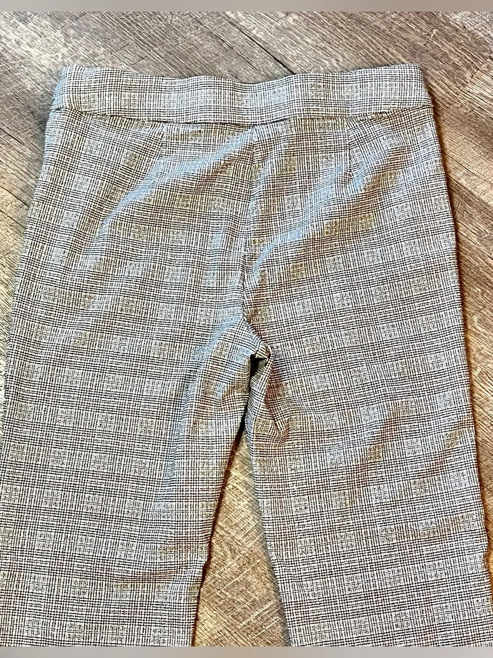 Maurices Stretch Plaid Pull-On Dress Pants Elastic Waist Straight Leg Reg